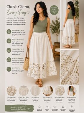 In The Beginning White Skirt Size M